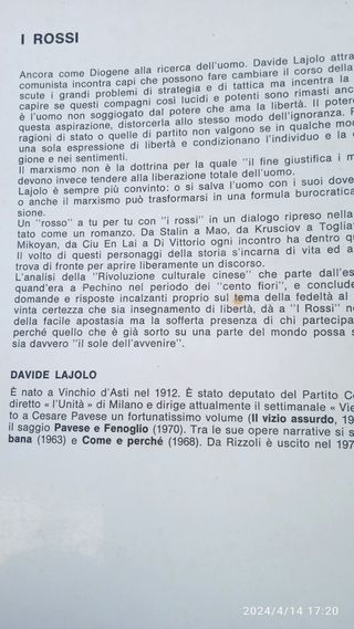 Libro: i rossi di D. Lajolo
