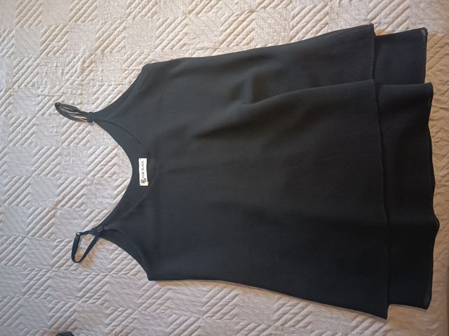 Canotta in velo nera PINK BLACK