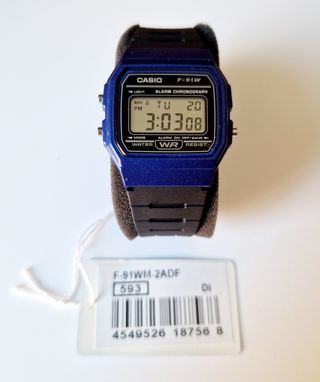 Reloj Casio F91WM-2A Original Nuevo Vintage Retro