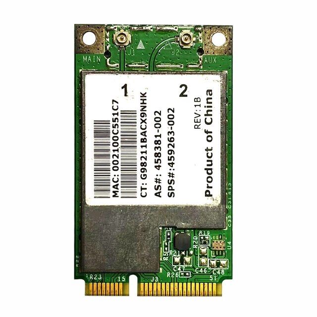 Broadcom bcm94312mcgwlan 802.11 abg 54Mbps