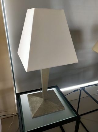 Lámpara sobremesa plata vieja