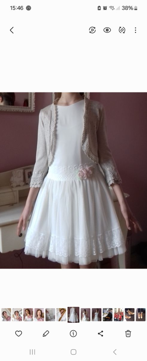 Chaqueta de perlé talla 14