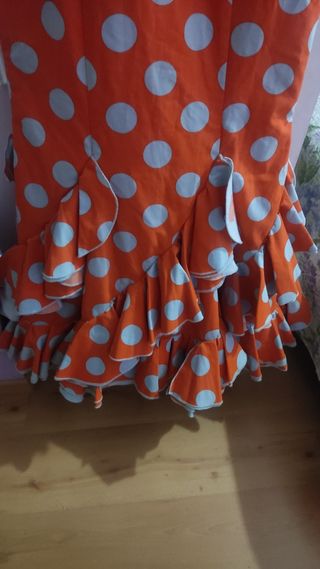 Traje gitana lunares multicolor talla 5