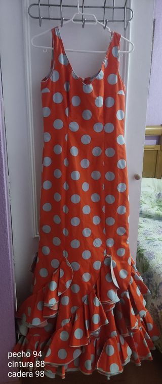 Traje gitana lunares multicolor talla 5