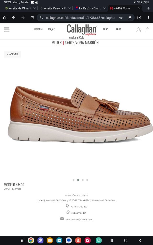 Callagahn Mod. 47402, Color cuero/marron