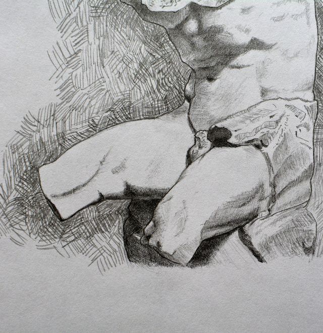 Torso Belvedere, Quadretto in Grafite
