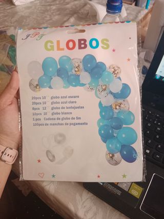 Guirnalda de 58 globos azul 
