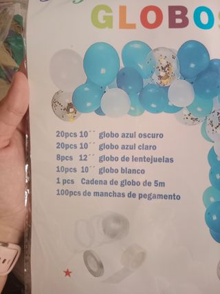 Guirnalda de 58 globos azul 