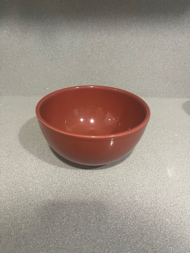 Ikea tazon y taza grande color terracota