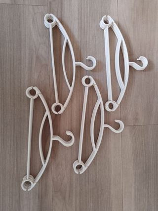 20 Percha de plástico blanca