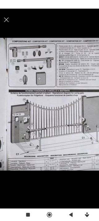 Kit apri cancello Proteco Aster 