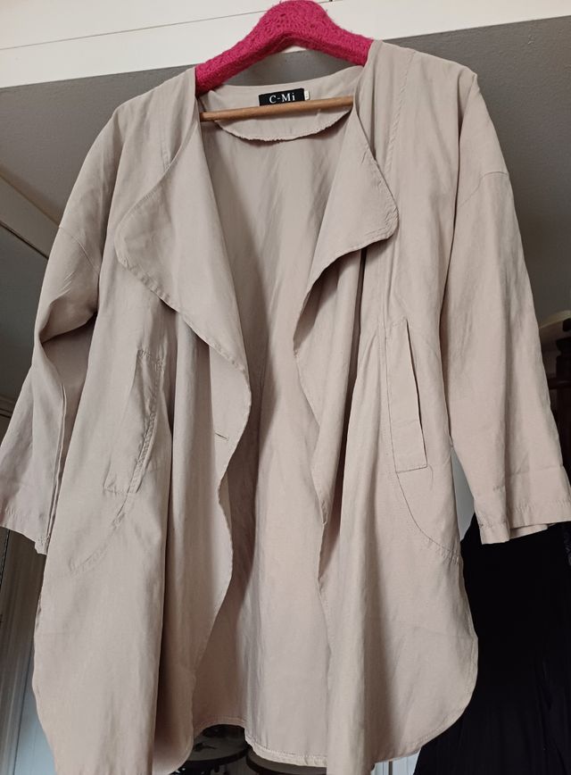 Chaqueta gabardina beige XL