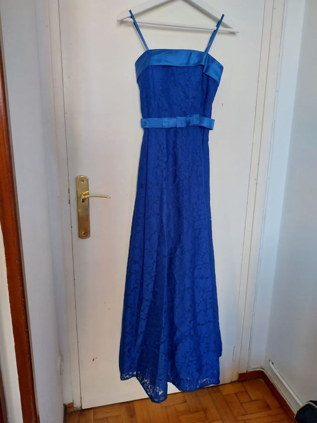Vestido largo azul
