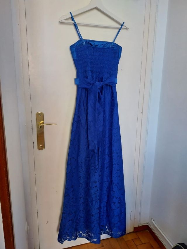 Vestido largo azul