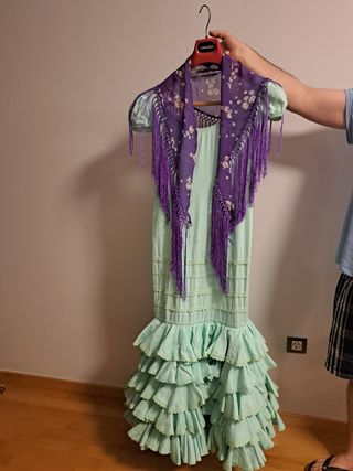 Traje de flamenca, talla 42