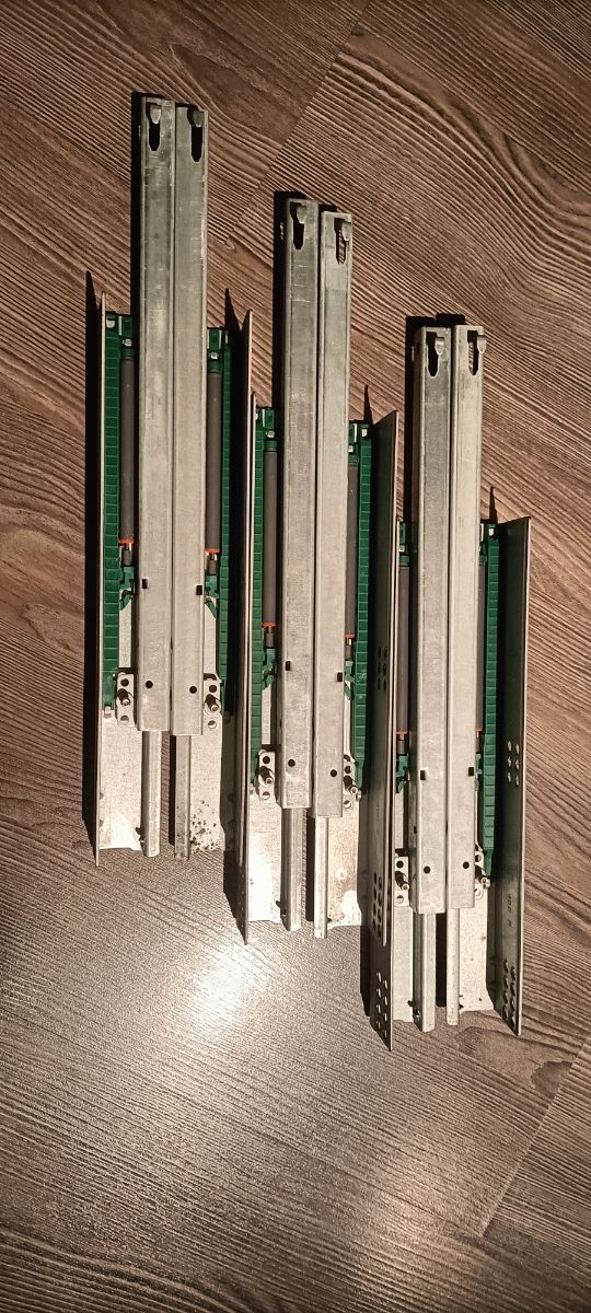 Guías de cajón con freno 3 pares