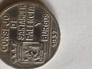Moneda de 1 peseta Santander Palencia bu