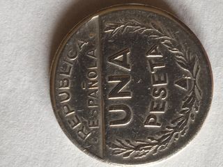 Moneda de 1 peseta Santander Palencia bu