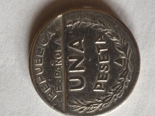 Moneda de 1 peseta Santander Palencia bu