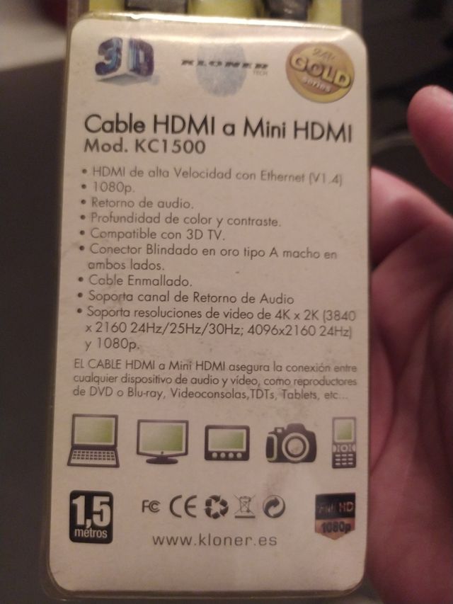Cable hdmi a mini hdmi