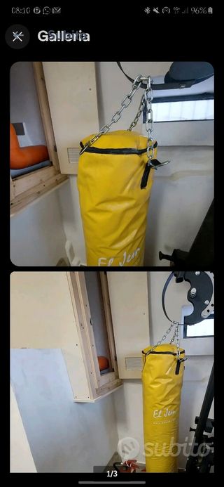 Sacco da boxe 160 cm giallo elvem