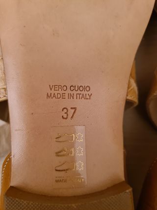 Sandali pelle color senape Marella n. 37 (m