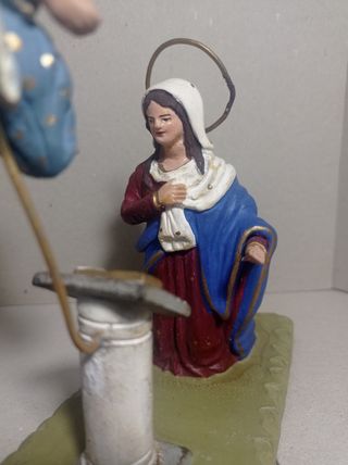 Figura belén barro terracota Anunciacion