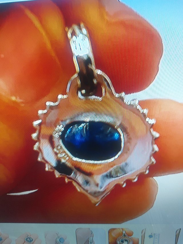 Colgante plata y zafiro