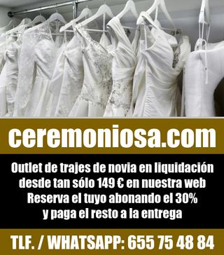 Vestidos de Novia en liquidación muy baratos