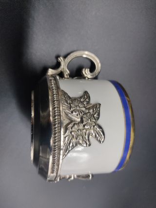 Coppia tazze ceramica san marco e Silverplate