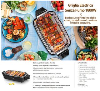 Barbecue Elettrico Senza Fumo 