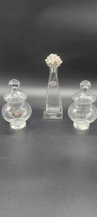 Tre bottiglie argento 925