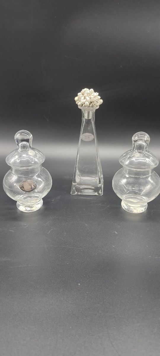 Tre bottiglie argento 925