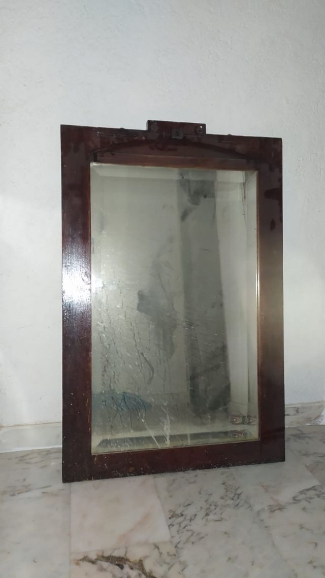 Espejo antiguo madera maciza 86x58