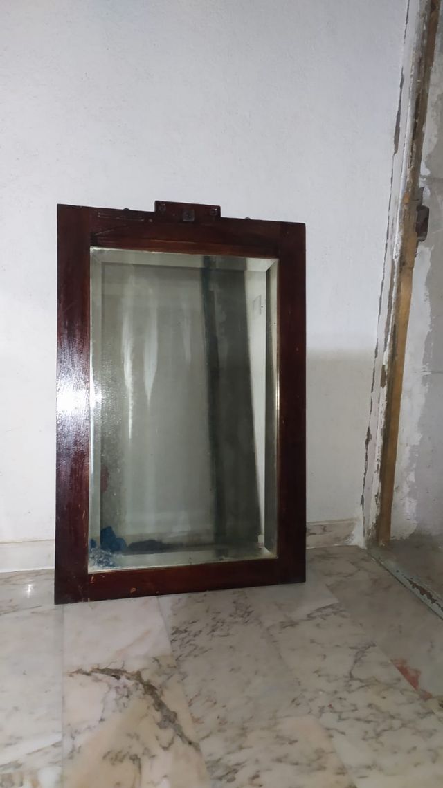 Espejo antiguo madera maciza 86x58