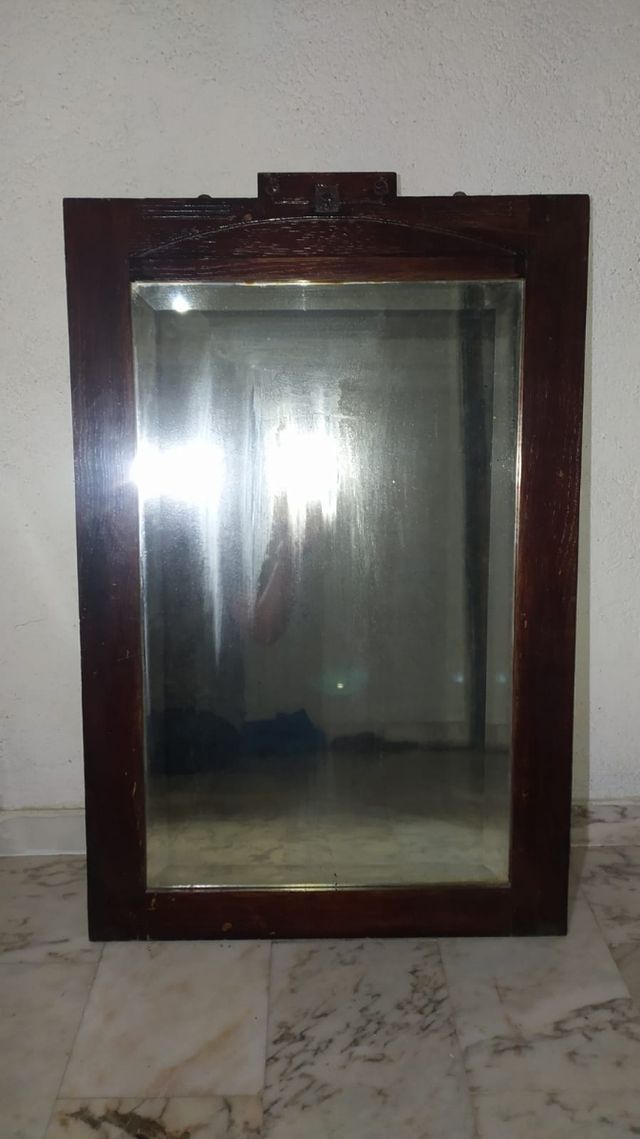 Espejo antiguo madera maciza 86x58