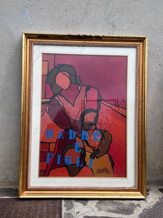 Olio su tela “Madre e figli” - 50x70 - N. Fioretti