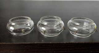 3 ORNAMENTI IN CRISTALLO PER LAMPADE