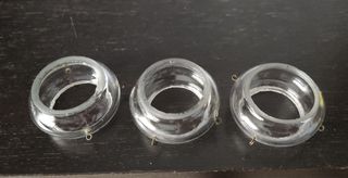 3 ORNAMENTI IN CRISTALLO PER LAMPADE