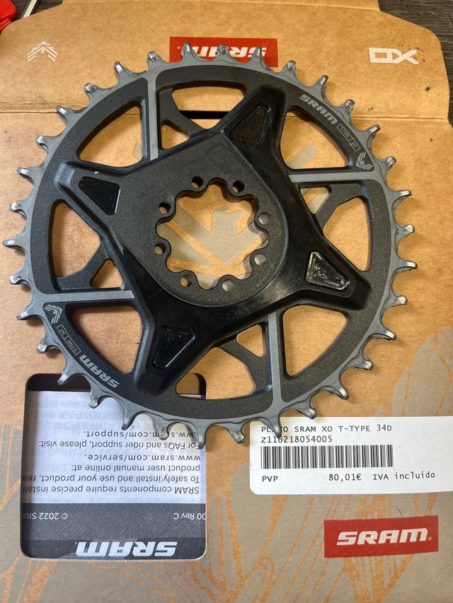 Plato. Sram T-Type 34T 3mm offset