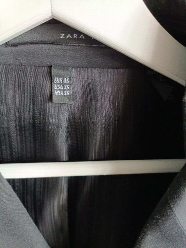 Americana negra cruce clásico Zara