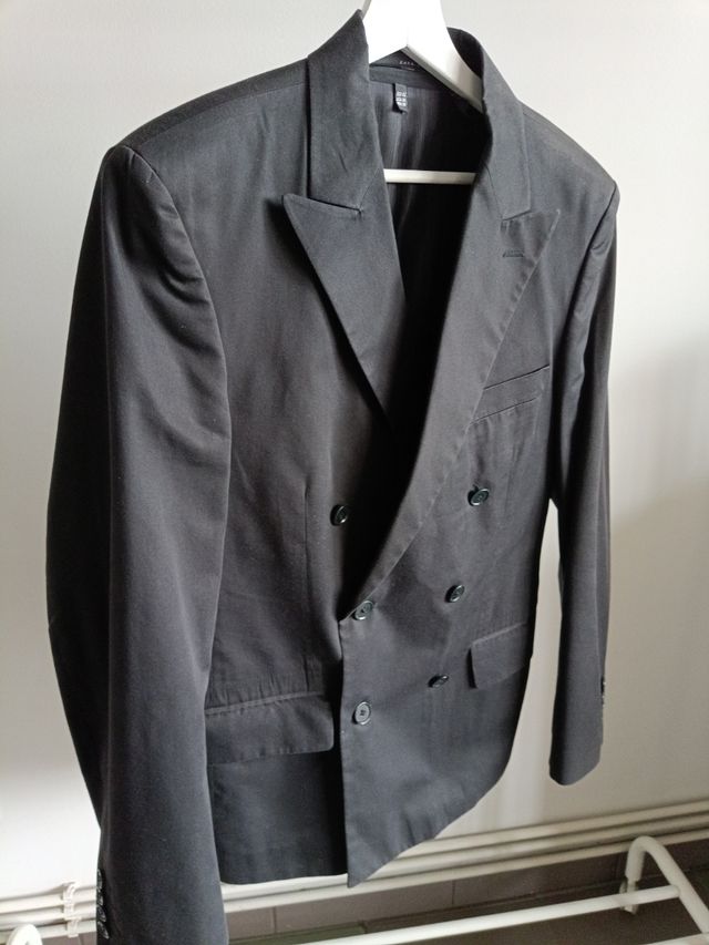 Americana negra cruce clásico Zara