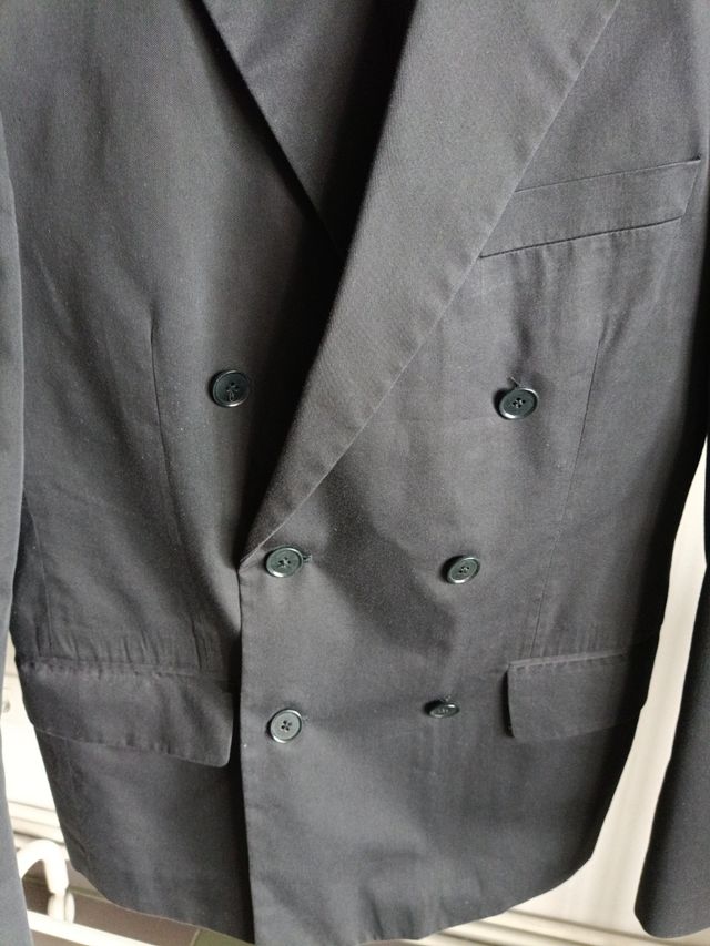 Americana negra cruce clásico Zara