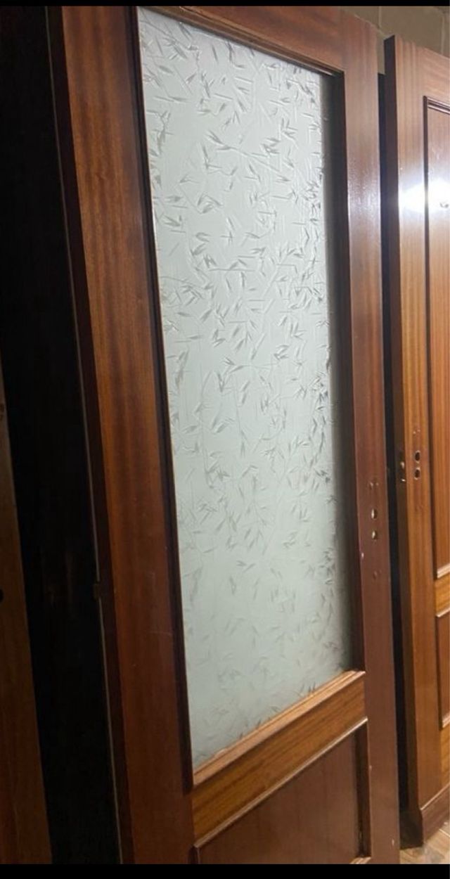 Puertas cristal de madera