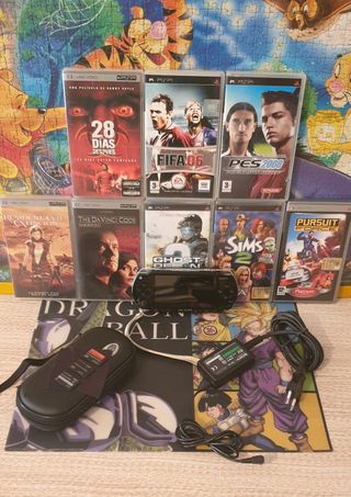 Pack de PSP 1000 Negra Fat 