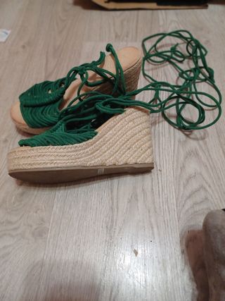 sandalias verdes manzana 39