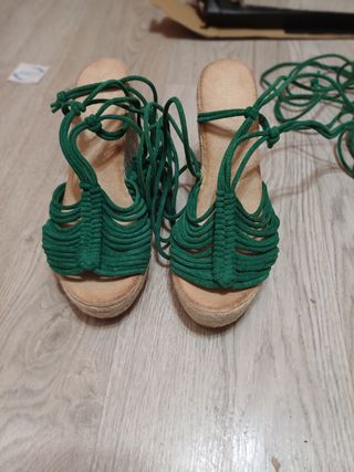 sandalias verdes manzana 39