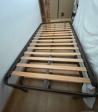 Cama: colchon latex 90x180cm+2 somieres de laminas