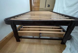 Cama: colchon latex 90x180cm+2 somieres de laminas