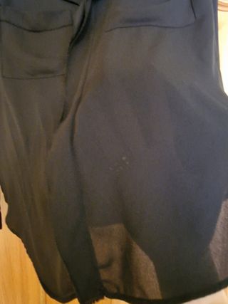 Blusa manga larga negra Zara